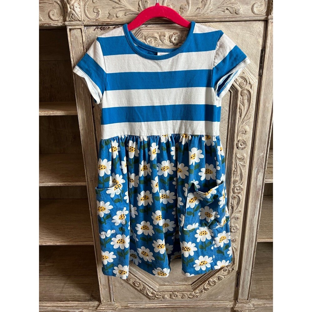 Hanna Andersson Stripe Daisy Dress 6-7 120